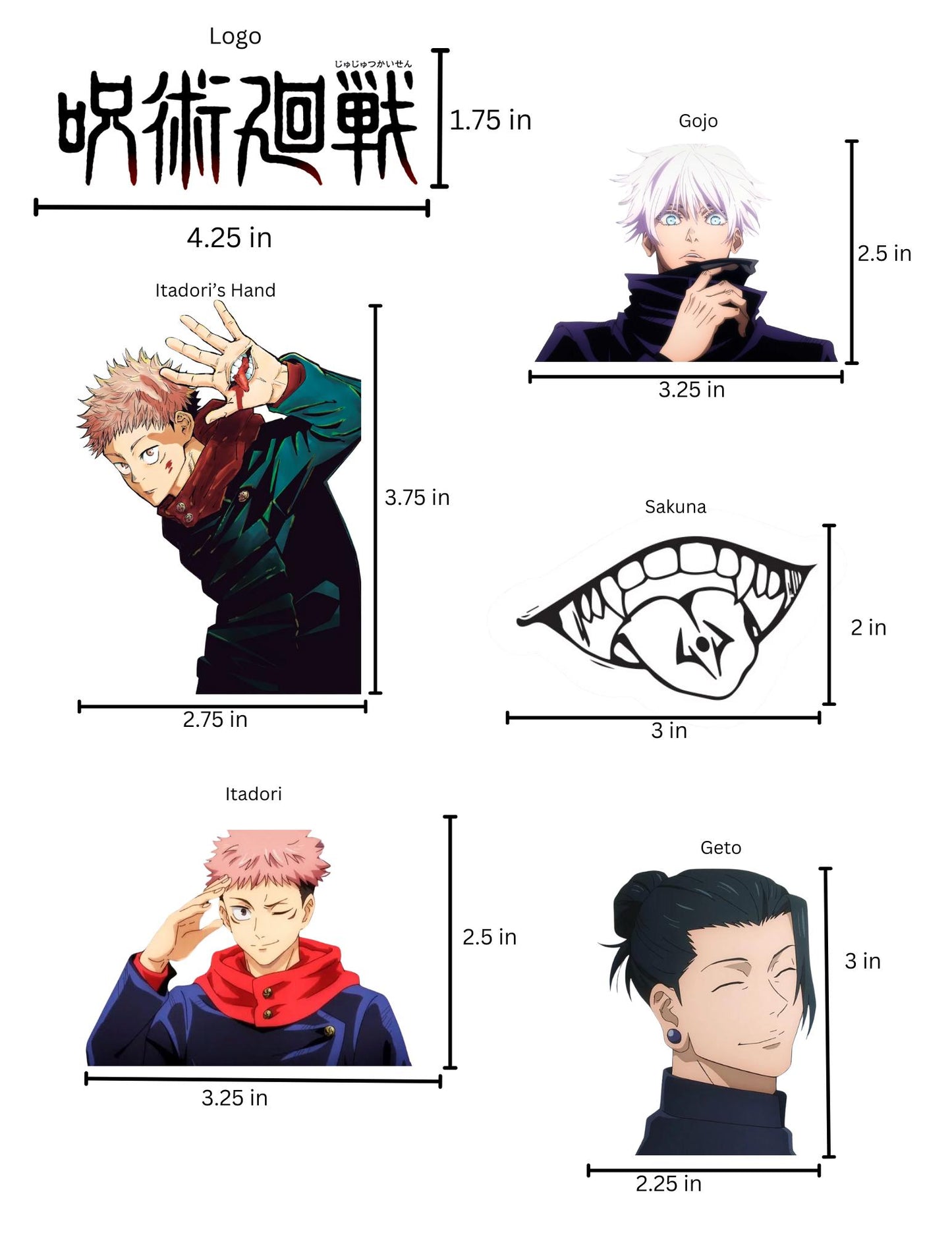 Jujutsu Kaisen Stickers