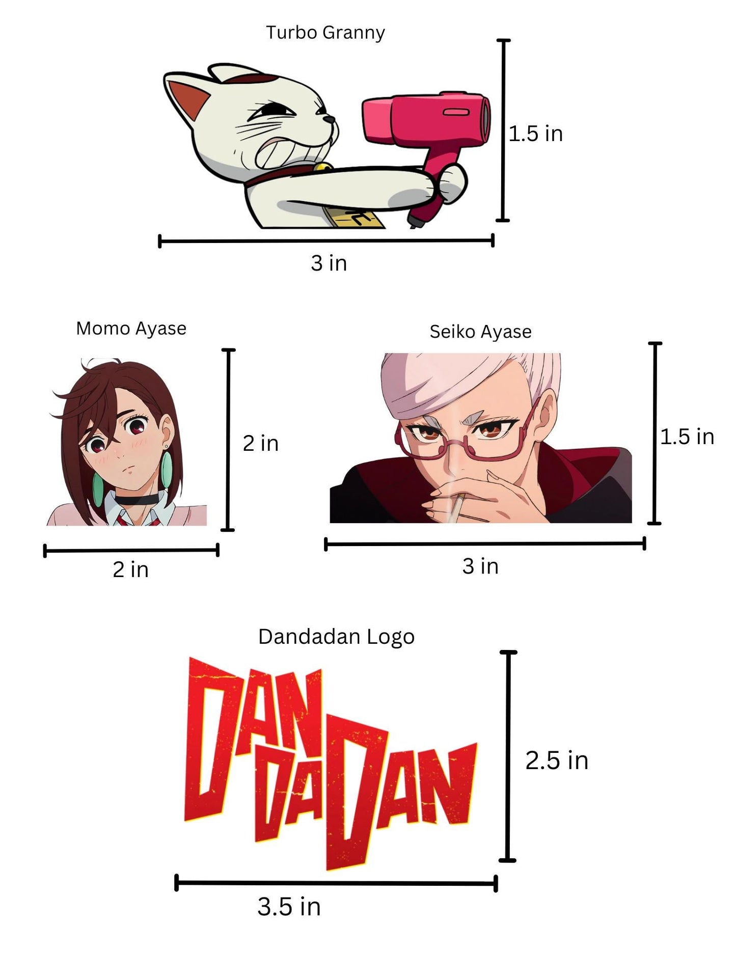 Dandadan Stickers